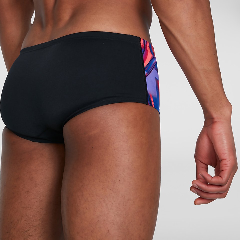 Men's Allover Digital 14cm Brief Black/Red