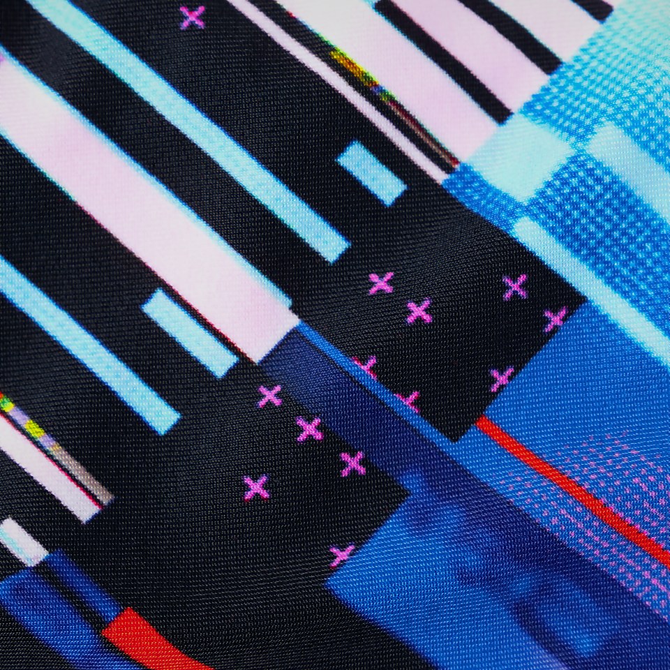 Maillot de bain Femme Glitchzone Ribbonback noir/bleu