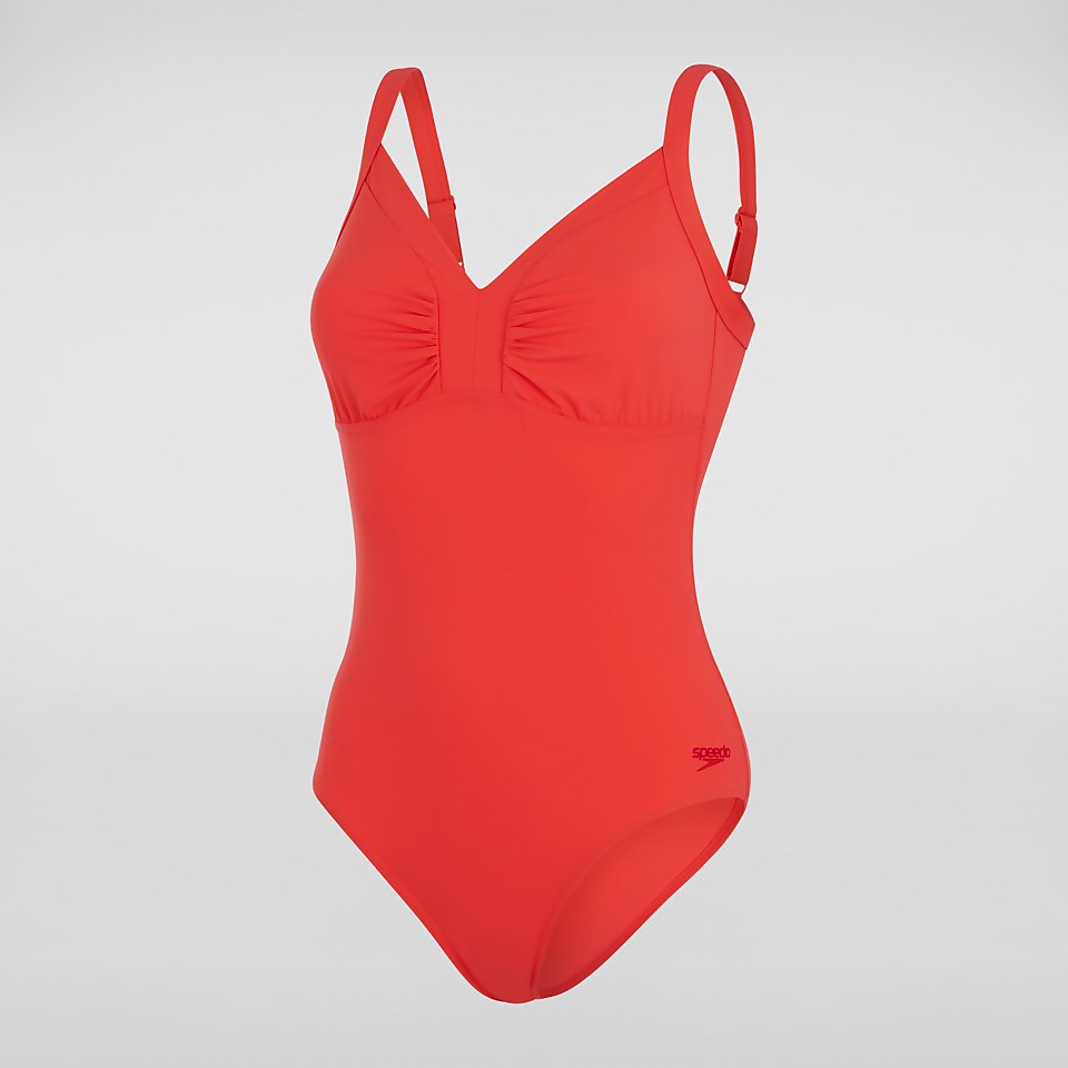 Maillot de bain Femme effet galbant Watergem rouge/noir