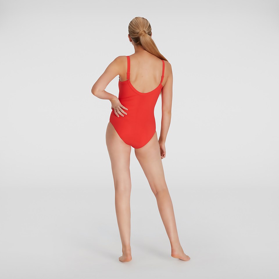 Maillot de bain Femme effet galbant Watergem rouge/noir