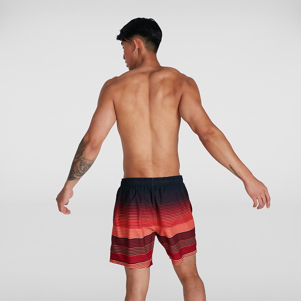 Short de bain Homme Placement Leisure 40 cm noir/rouge