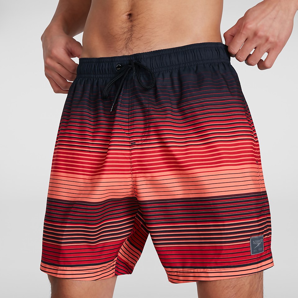 Short de bain Homme Placement Leisure 40 cm noir/rouge