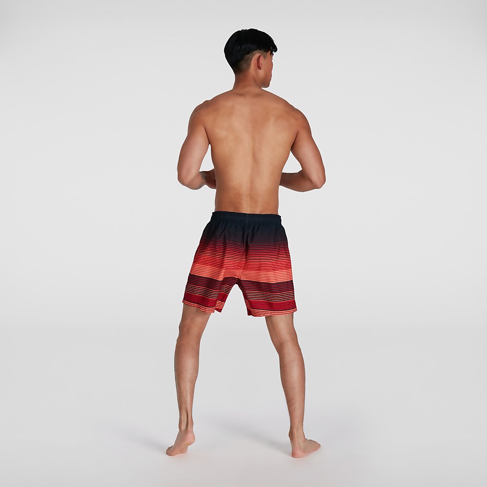 Short de bain Homme Placement Leisure 40 cm noir/rouge