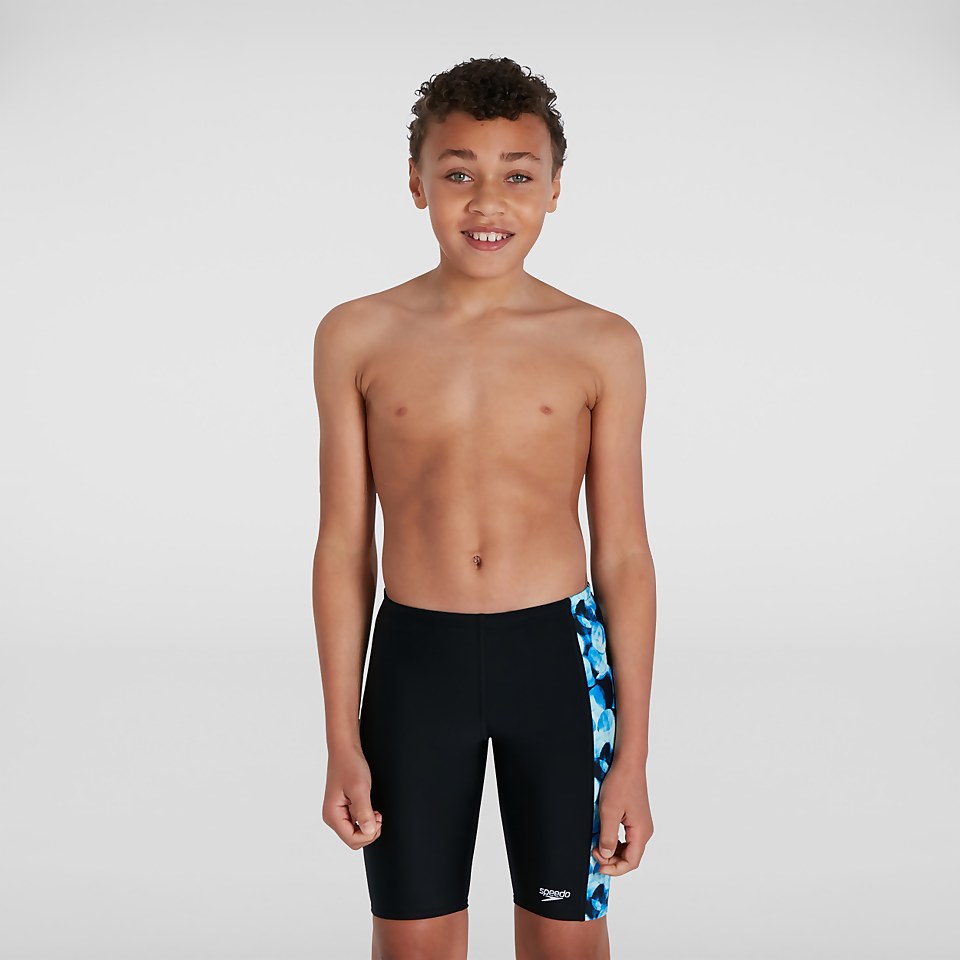 Allover Panel Schwimmhose Schwarz/Blau für Jungen