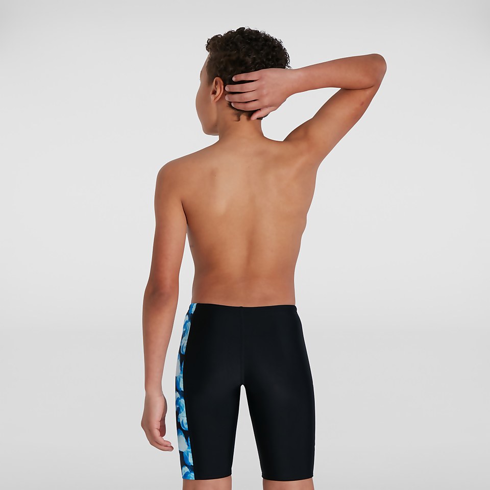 Allover Panel Schwimmhose Schwarz/Blau für Jungen