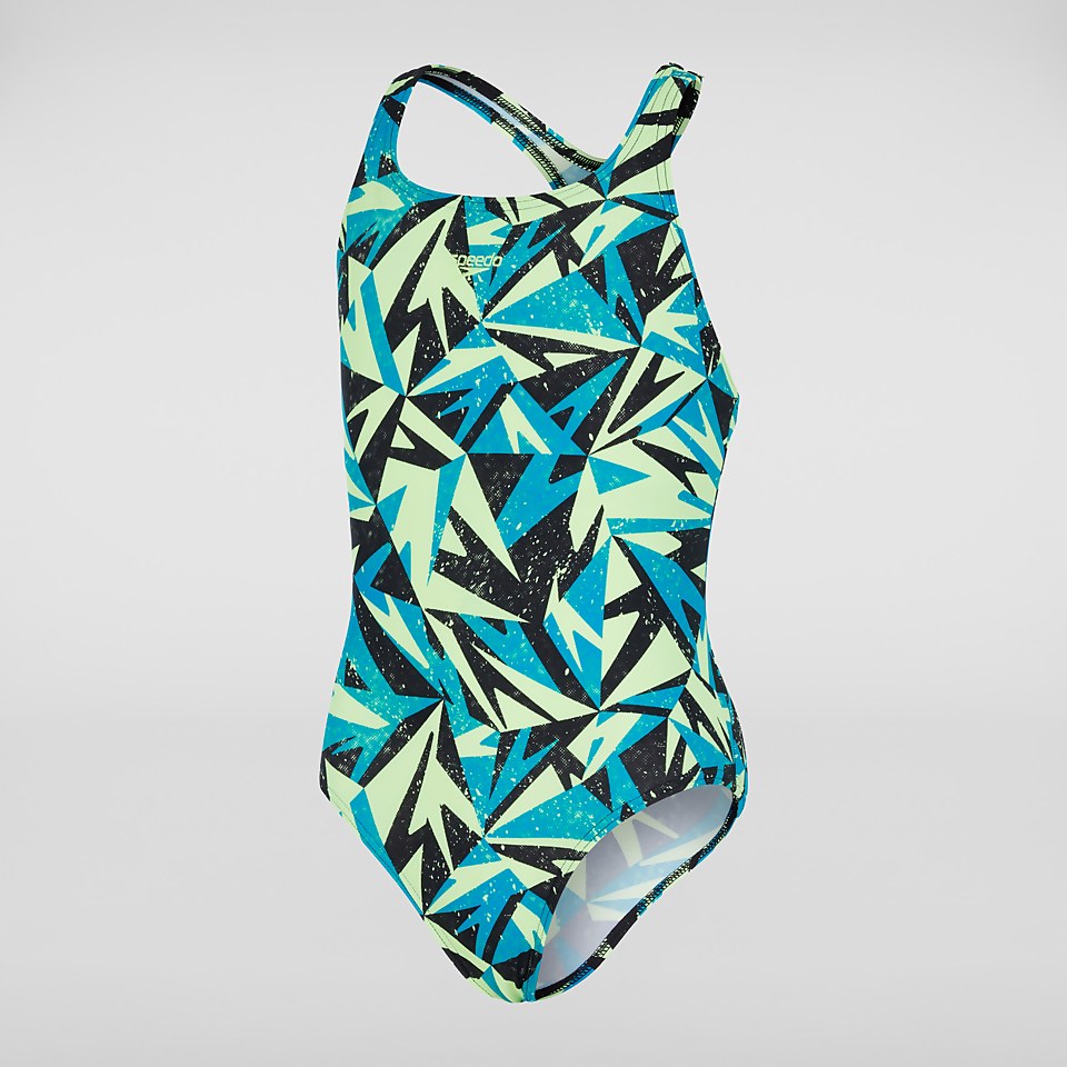 Maillot de bain Fille Hyper Boom Allover Medalist bleu/bleu marine
