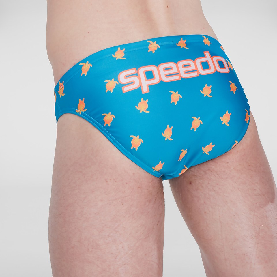 Slip de bain Homme Escape 5 cm bleu/jaune