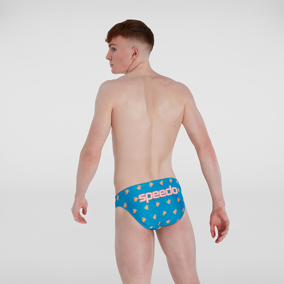 Slip de bain Homme Escape 5 cm bleu/jaune