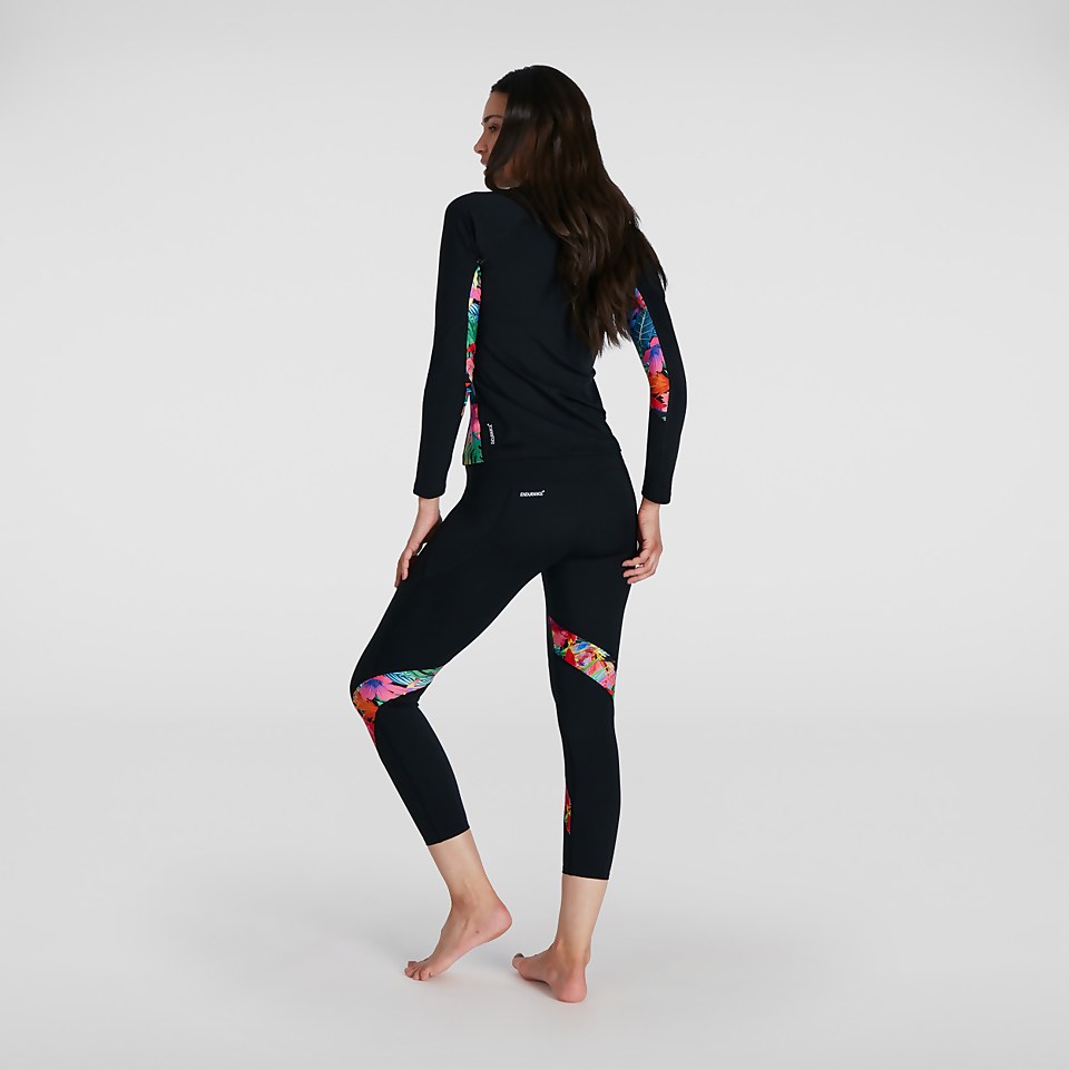 Legging Femme Printed noir/rose