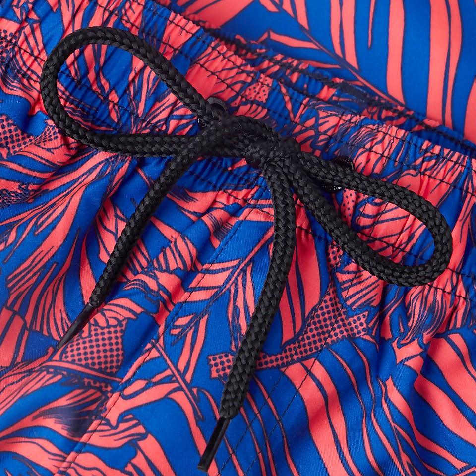 Men's Printed Leisure 16" Swim Shorts Blue/Red