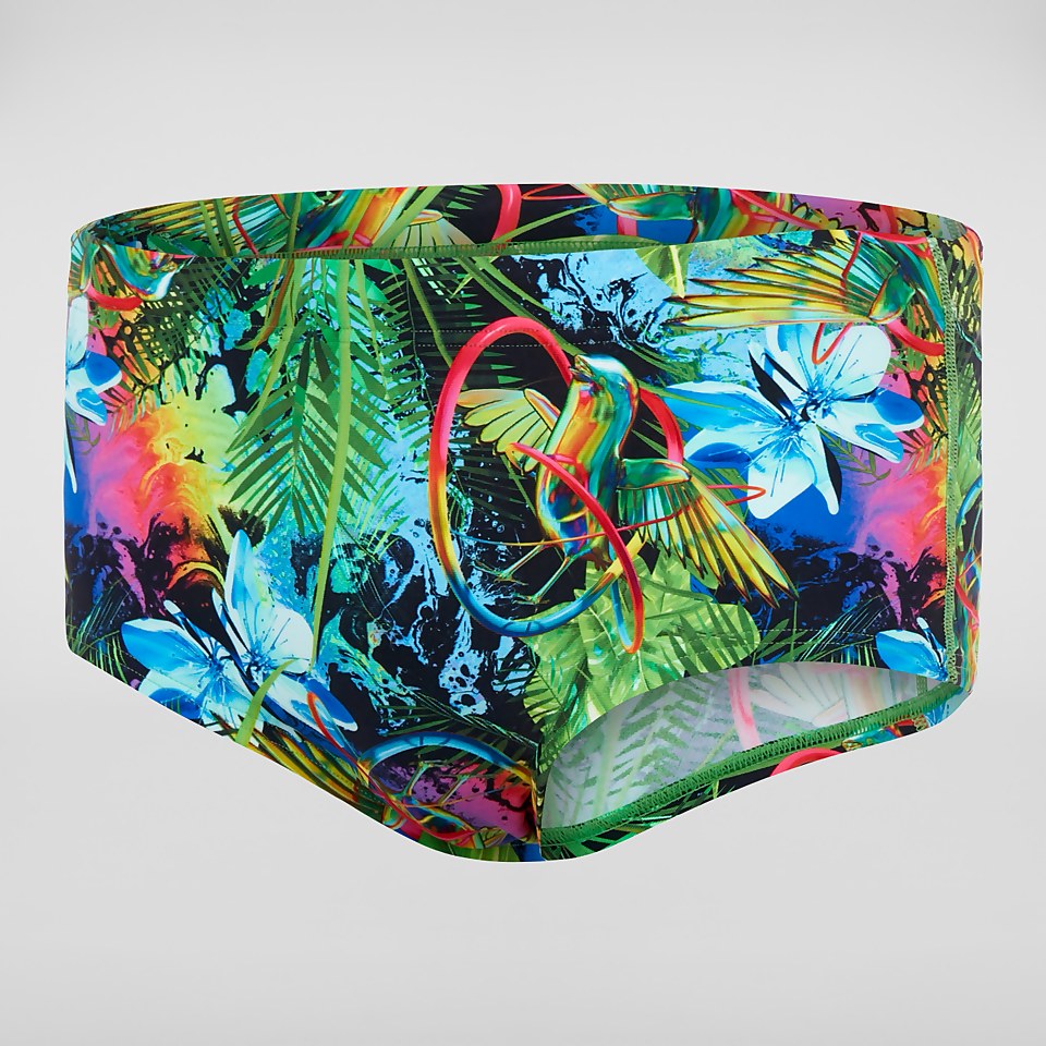 Slip de bain Homme Lucid Jungle Training 17 cm vert/bleu