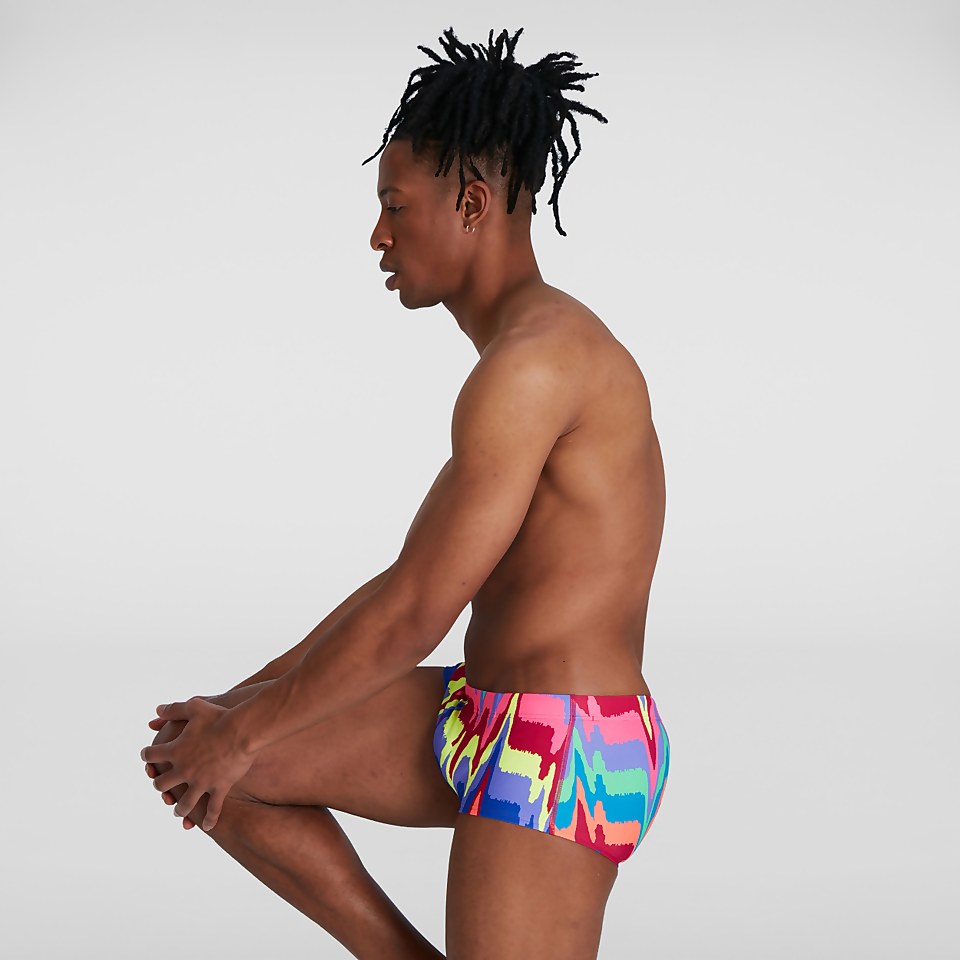 Men's Rainbow Wave 17cm Training Brief Red/Pink