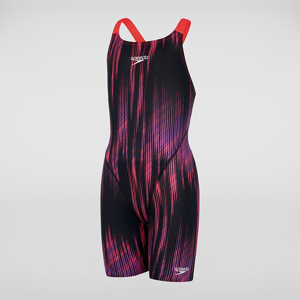 Combinaison Fille Fastskin Endurance+ dos ouvert noir/violet