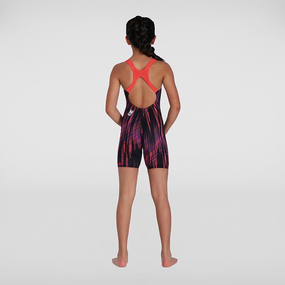 Combinaison Fille Fastskin Endurance+ dos ouvert noir/violet