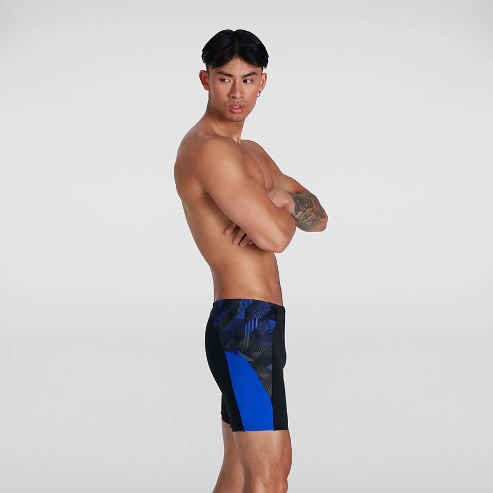Eco Endurance+ Slice Mid Schwimmhose Schwarz/Blau für Herren