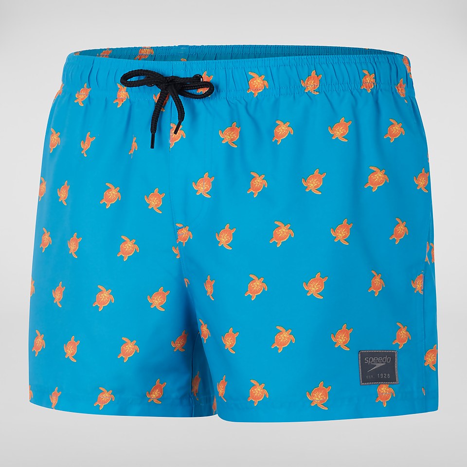 Short de bain Homme Printed Leisure 35 cm bleu/jaune
