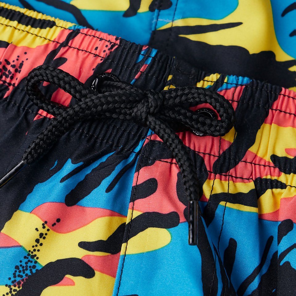 Short de bain Homme Printed Leisure 40 cm jaune/rouge