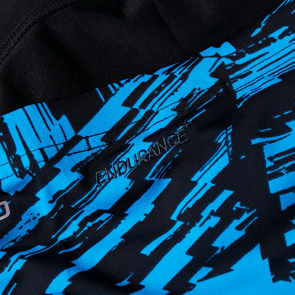 Men's Allover V-Cut Aquashort Black/Blue