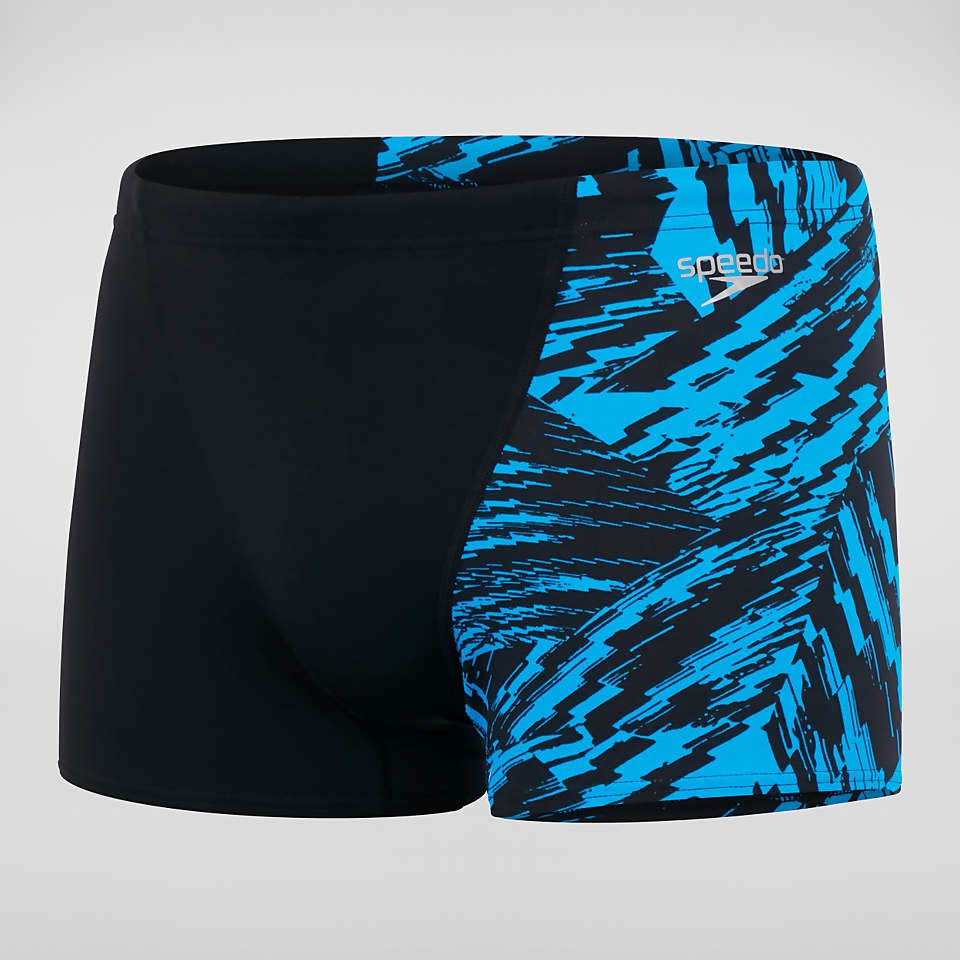 Men's Allover V-Cut Aquashort Black/Blue