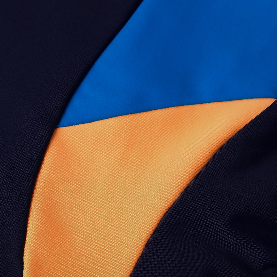 Colourblock Splice Muscleback Badeanzug Blau/Orange für Damen