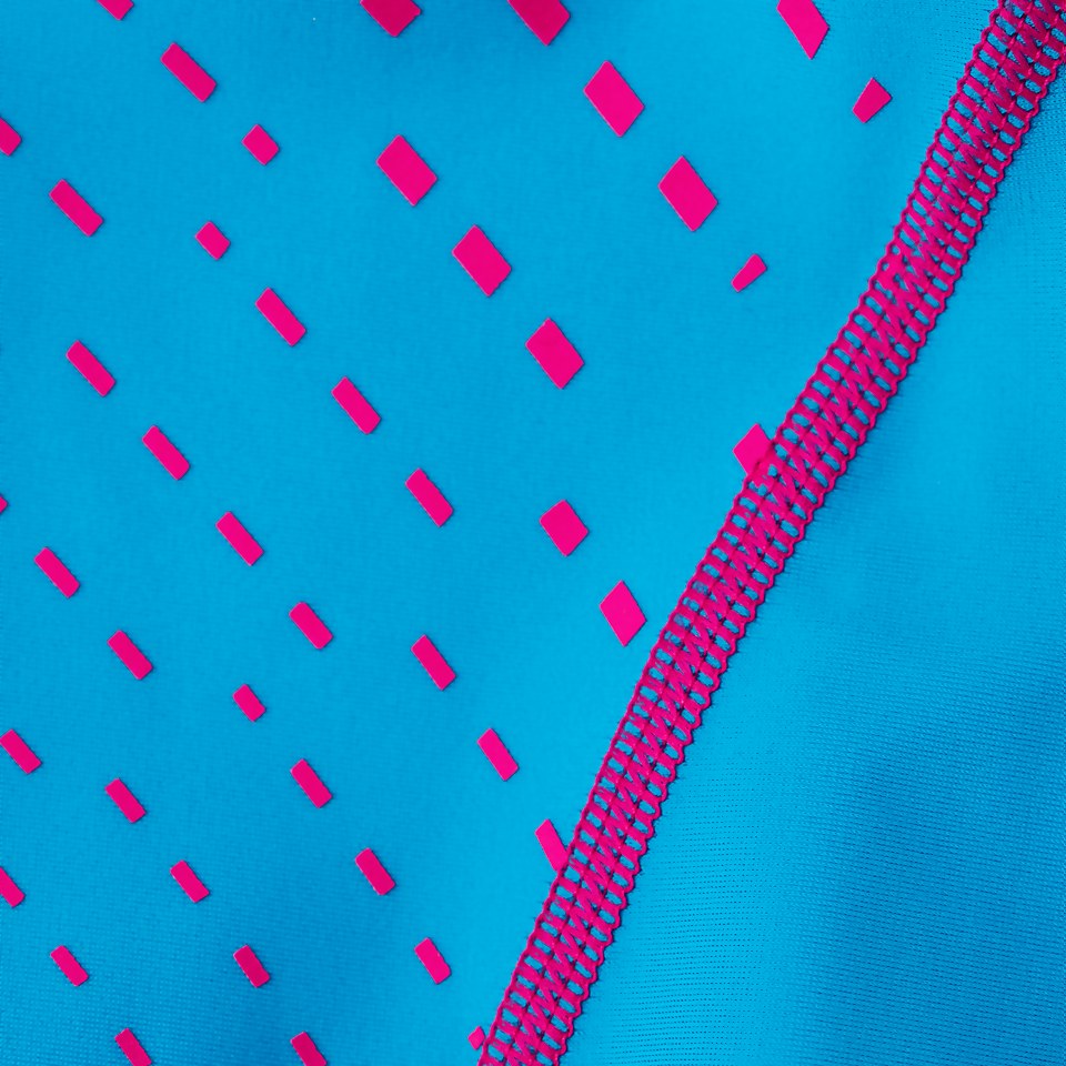 Medley Logo Medalist Badeanzug Blau/Pink für Mädchen
