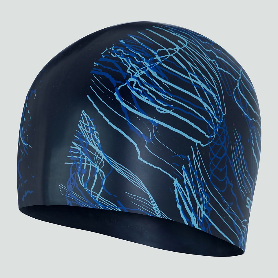 Adult Long Hair Printed Cap Blue