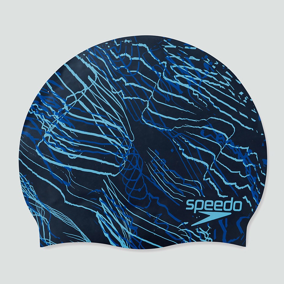Adult Long Hair Printed Cap Blue