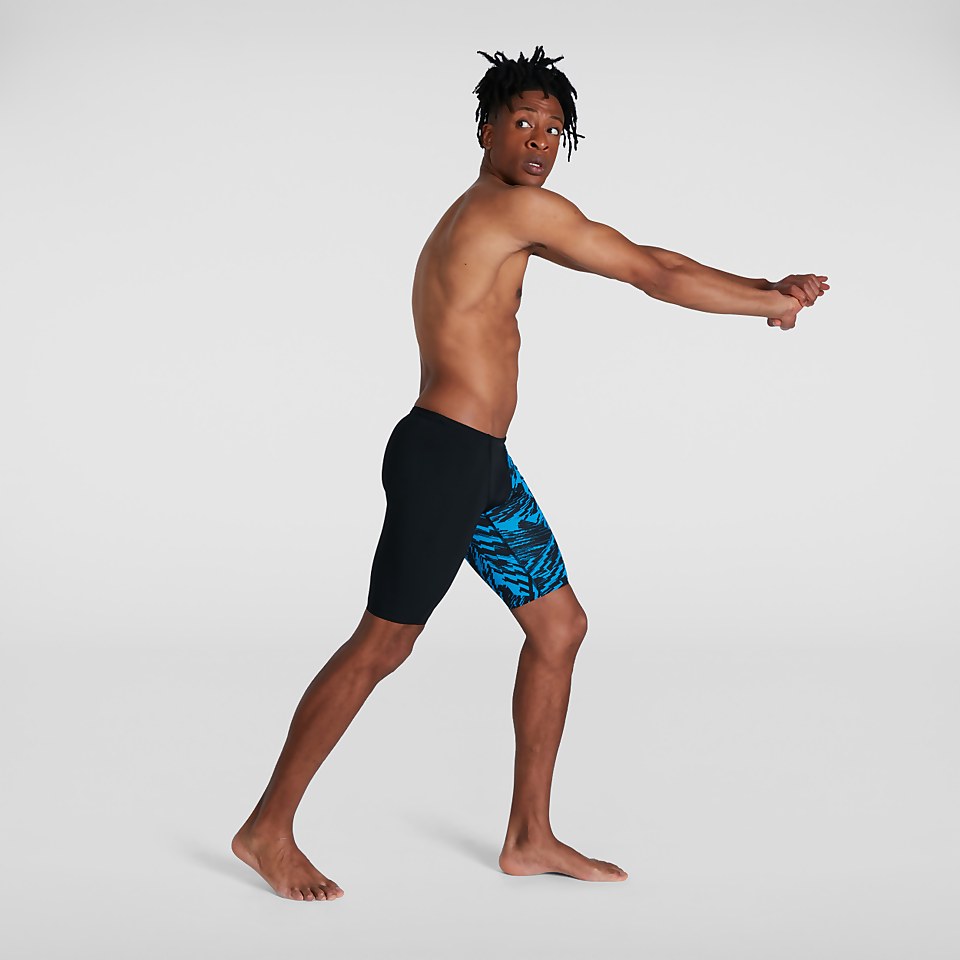Men's Allover V-Cut Jammer Black/Blue