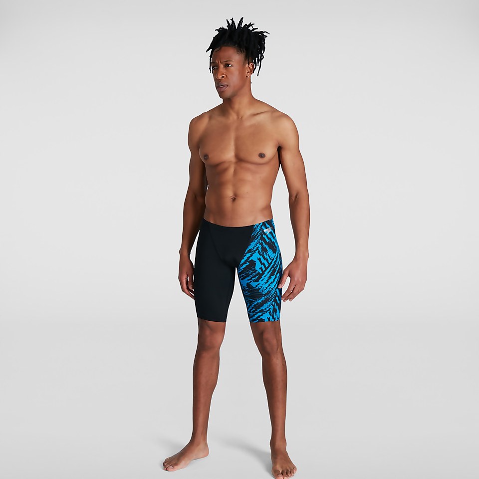 Men's Allover V-Cut Jammer Black/Blue