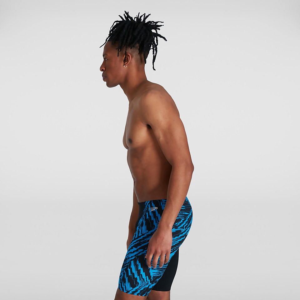 Men's Allover V-Cut Jammer Black/Blue