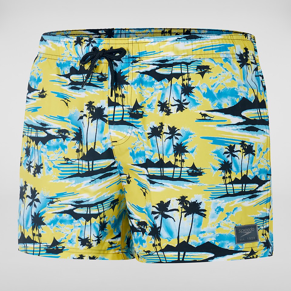 Short de bain Homme Printed Leisure 35 cm jaune/bleu