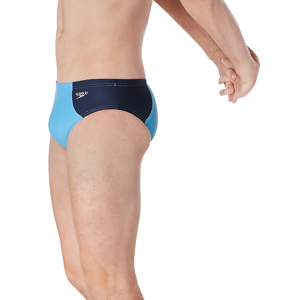 Men's Asymmetrical Colorblock One Brief Blue