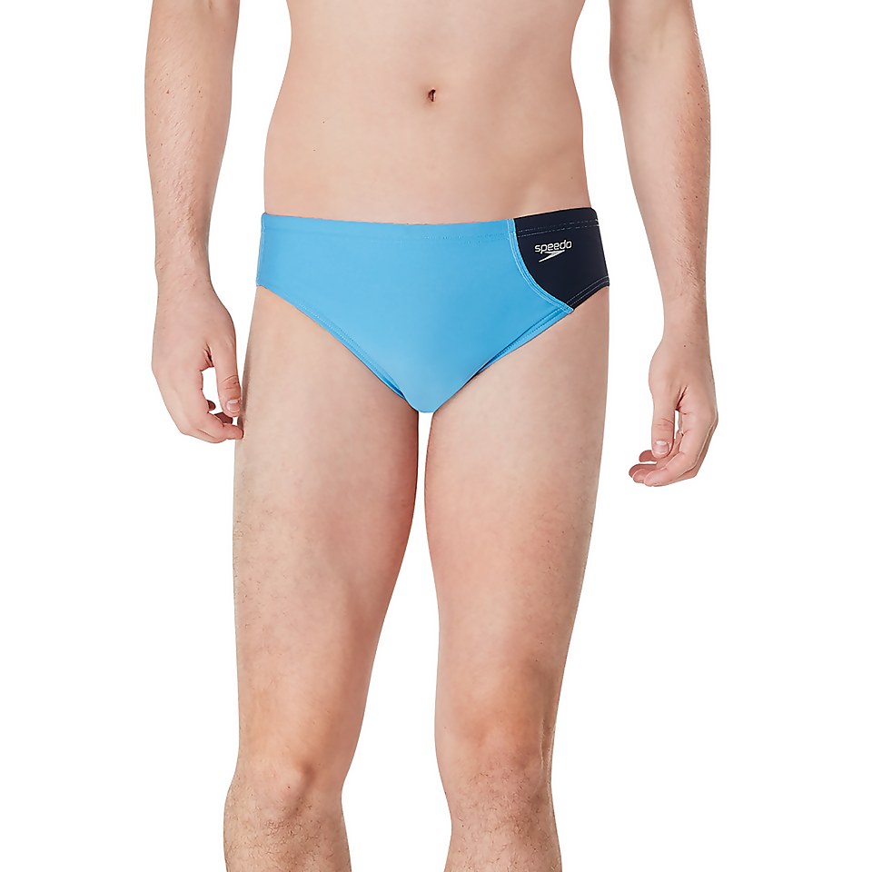 Men's Asymmetrical Colorblock One Brief Blue