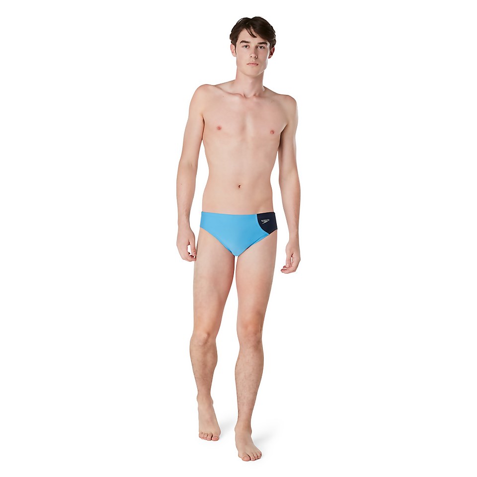Men's Asymmetrical Colorblock One Brief Blue