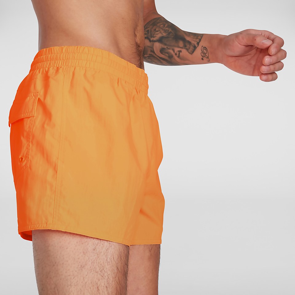 Short de bain Homme 33 cm loisir coupe ajustée orange