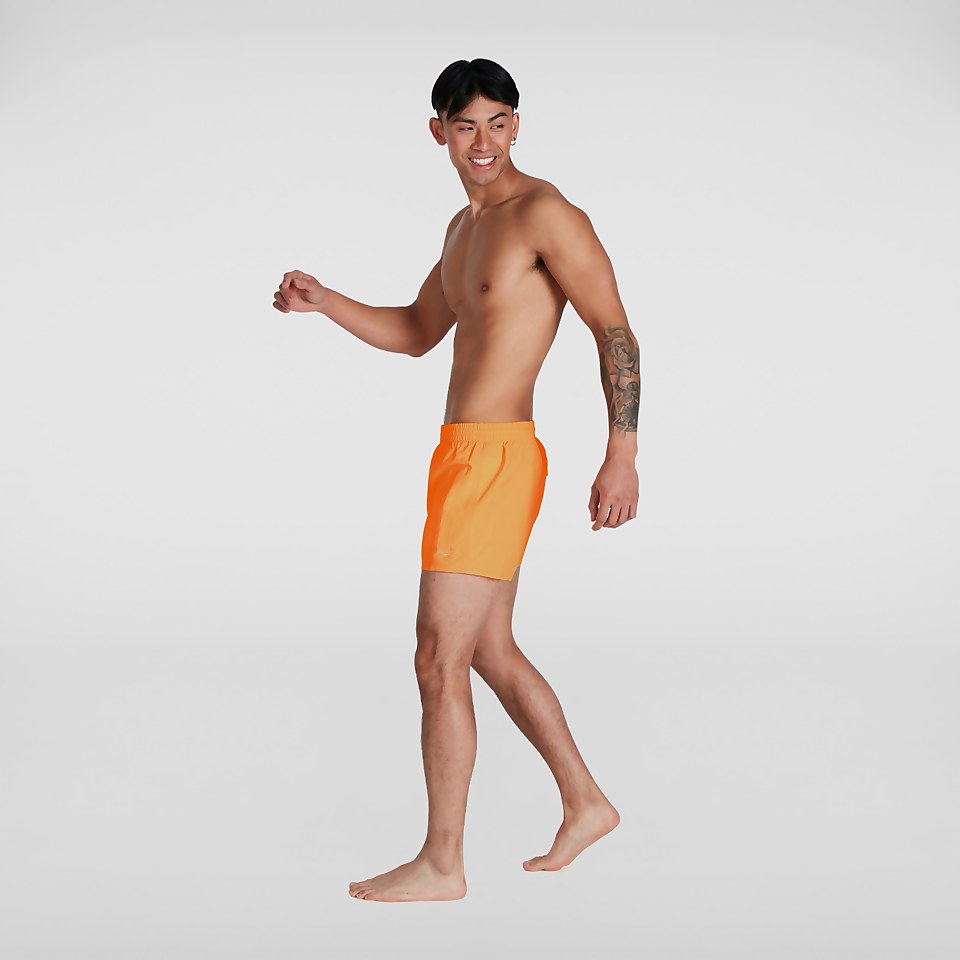 Short de bain Homme 33 cm loisir coupe ajustée orange