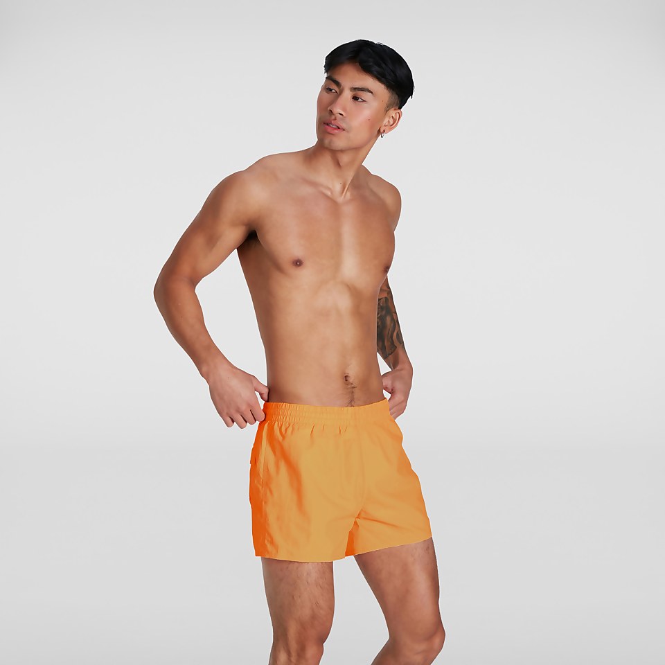 Short de bain Homme 33 cm loisir coupe ajustée orange