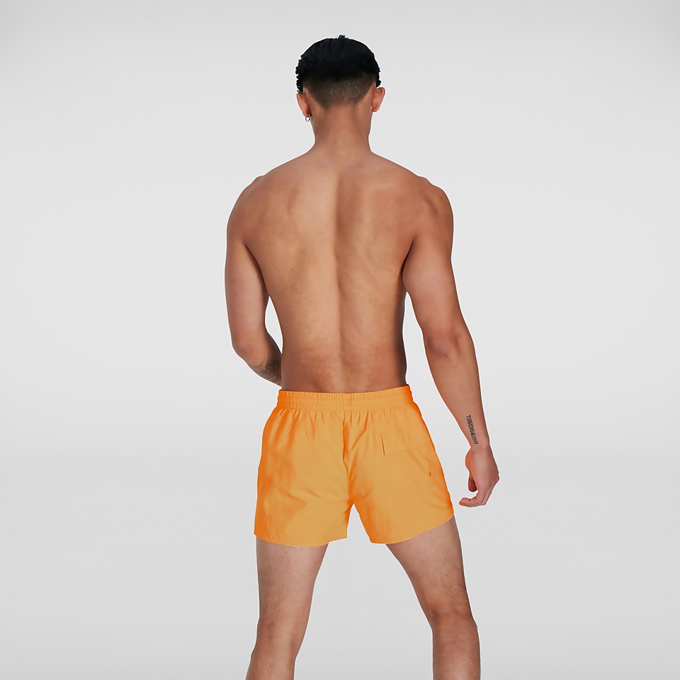 Short de bain Homme 33 cm loisir coupe ajustée orange
