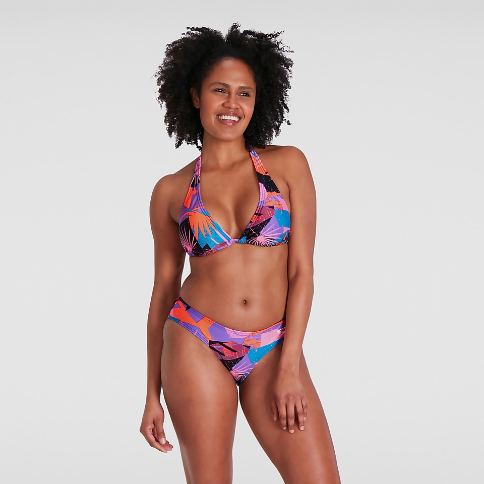 Triangel-Bikini Marineblau/Rot für Damen