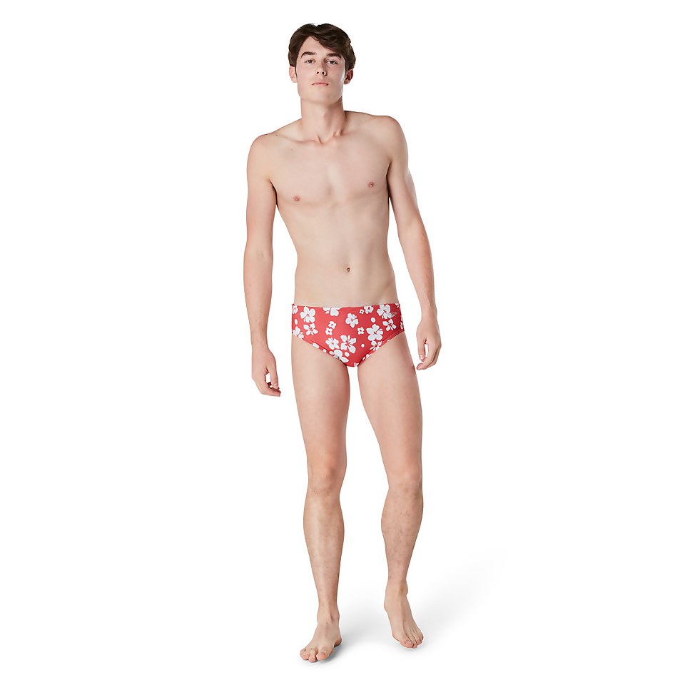Men's Printed One Brief Red