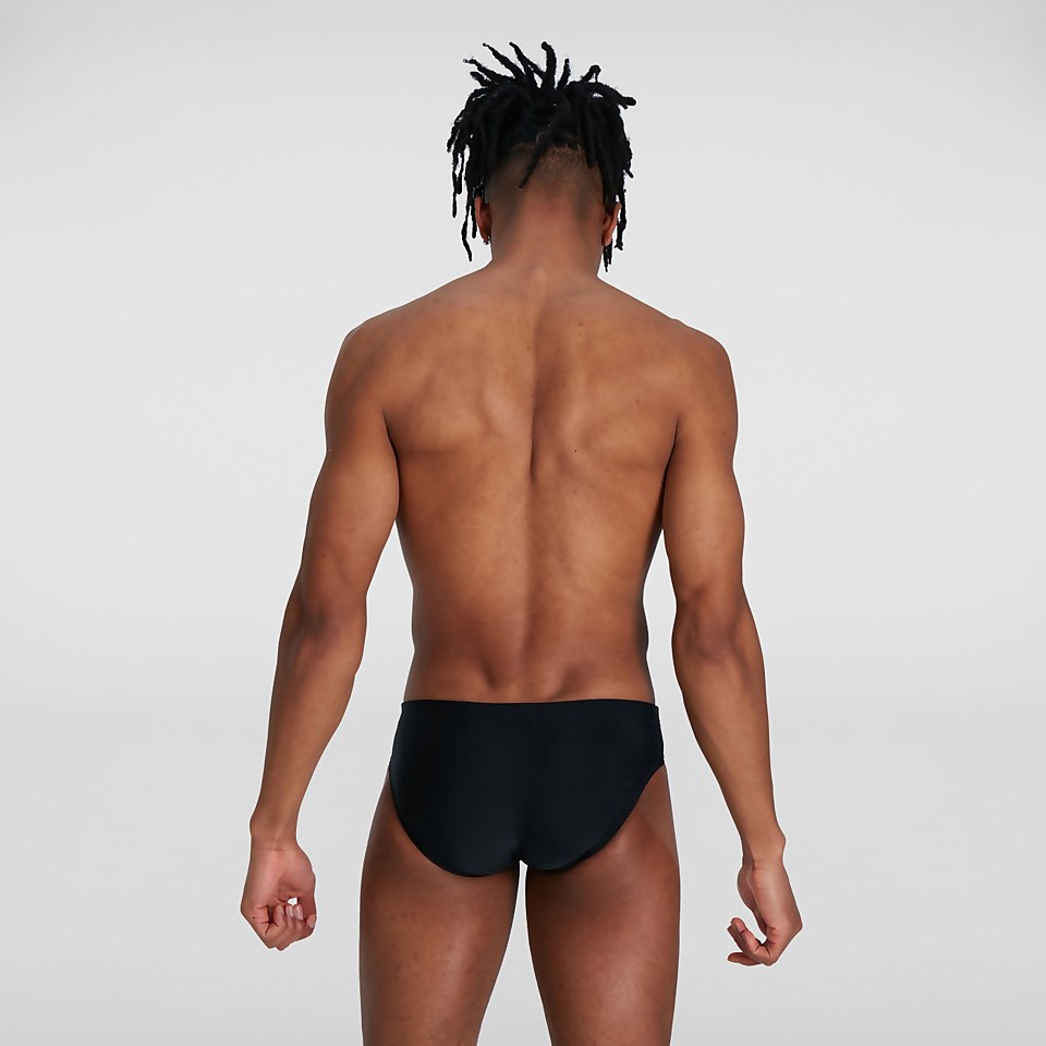 Allover 7 cm Badehose Schwarz/Grau für Herren