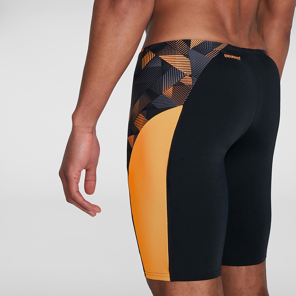 Men's Endurance+ Slice Jammer Black/Orange