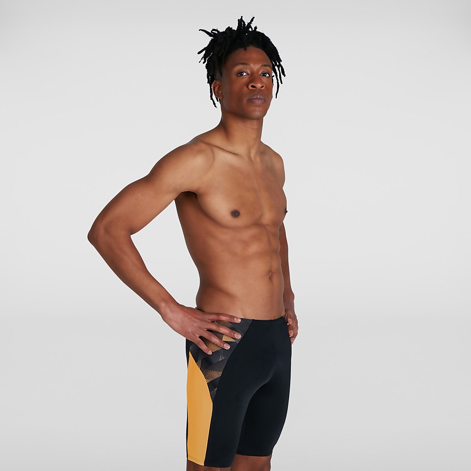 Men's Endurance+ Slice Jammer Black/Orange