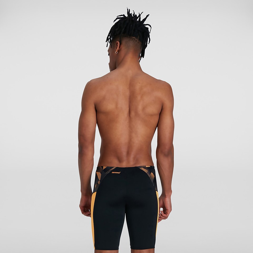 Men's Endurance+ Slice Jammer Black/Orange