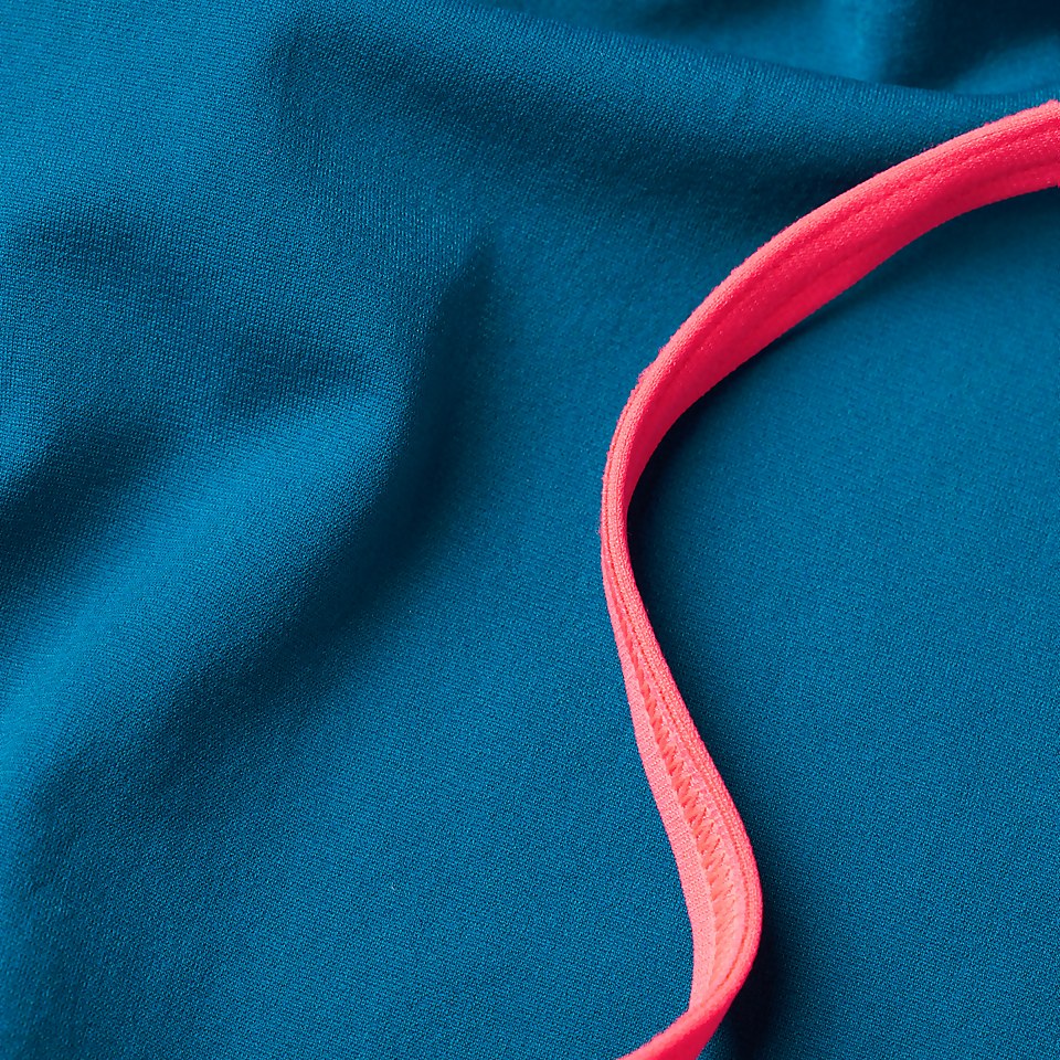 Maillot de bain Femme Solid nœud dans le dos bleu/rouge