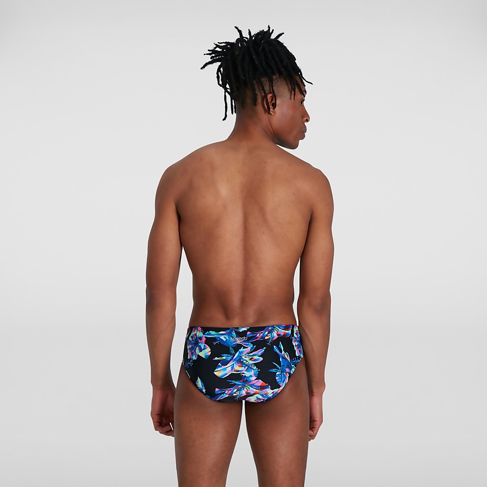 Men's Bio-Illuminate 8cm Allover Brief Black/Blue