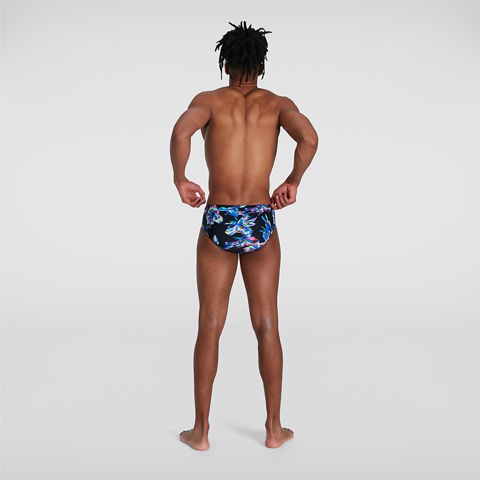 Men's Bio-Illuminate 8cm Allover Brief Black/Blue