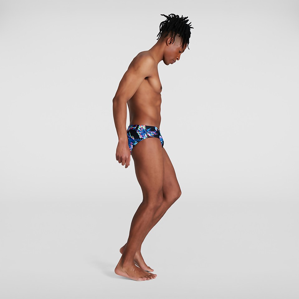 Men's Bio-Illuminate 8cm Allover Brief Black/Blue
