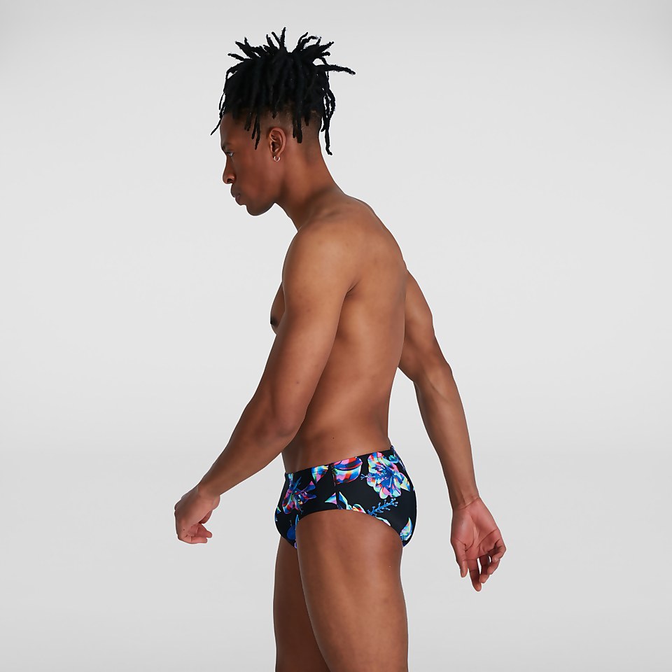 Men's Bio-Illuminate 8cm Allover Brief Black/Blue