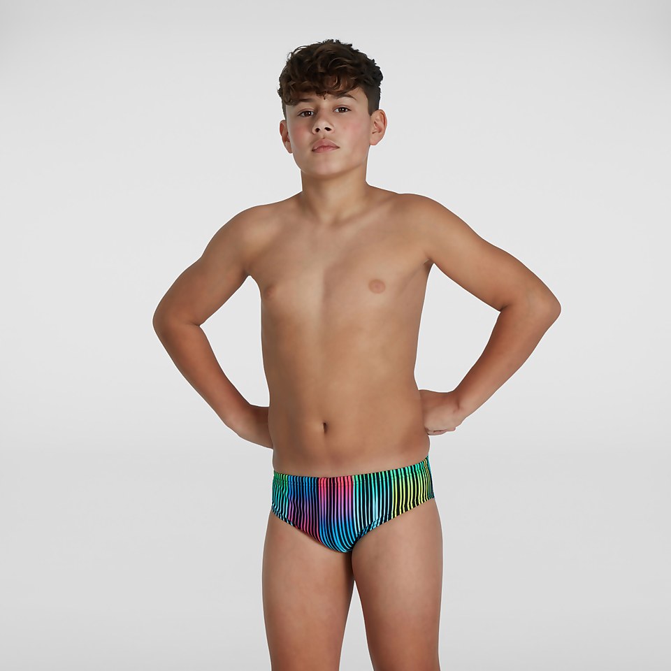 HyperChromatic Allover 6,5 cm Badehose Schwarz/Gelb für Jungen
